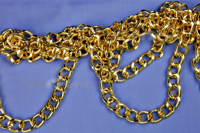 Цепь металл декоративная №11 (17*13) золото (10+/-1 м)  - купить в Норильске. Цена: 1 341.87 руб.
