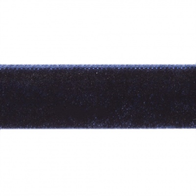 Лента бархатная нейлон, шир.12 мм, (упак. 45,7м), цв.180-т.синий - купить в Норильске. Цена: 411.60 руб.