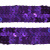 Тесьма с пайетками 12, шир. 20 мм/уп. 25+/-1 м, цвет фиолет - купить в Норильске. Цена: 778.19 руб.
