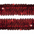 Тесьма с пайетками 3, шир. 30 мм/уп. 25+/-1 м, цвет красный - купить в Норильске. Цена: 1 087.39 руб.