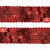 Тесьма с пайетками 3, шир. 20 мм/уп. 25+/-1 м, цвет красный - купить в Норильске. Цена: 778.19 руб.