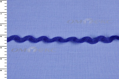 Тесьма плетеная "Вьюнчик"/синий - купить в Норильске. Цена: 40.72 руб.