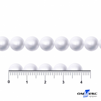 0404-5146А-Полубусины пластиковые круглые "ОмТекс", 8 мм, (уп.50гр=365+/-3шт), цв.064-белый - купить в Норильске. Цена: 63.46 руб.