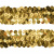 Тесьма с пайетками D16, шир. 30 мм/уп. 25+/-1 м, цвет золото - купить в Норильске. Цена: 1 087.39 руб.