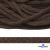 Шнур плетеный d-6 мм, 70% хлопок 30% полиэстер, уп.90+/-1 м, цв.1073-т.коричневый - купить в Норильске. Цена: 594 руб.