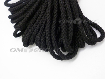 Шнур В-035 4 мм круп.плетение 100 м черный - купить в Норильске. Цена: 156.40 руб.
