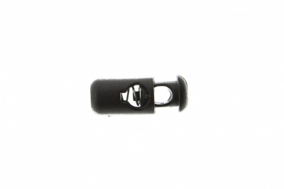 8108 Фиксатор пластиковый "Бочонок", 20х8 мм, цвет чёрный - купить в Норильске. Цена: 1.29 руб.