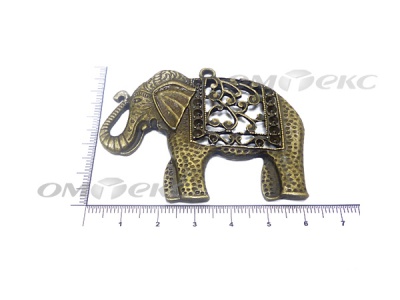Декоративный элемент для творчества из металла "Слон"  - купить в Норильске. Цена: 26.66 руб.