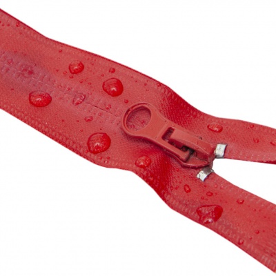 Молния водонепроницаемая PVC Т-7, 20 см, неразъемная, цвет (820)-красный - купить в Норильске. Цена: 21.56 руб.
