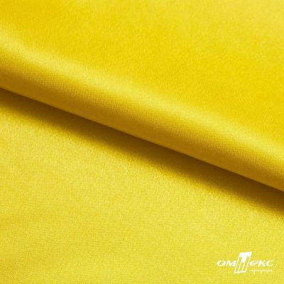 Поли креп-сатин 12-0643, 125 (+/-5) гр/м2, шир.150см, цвет жёлтый - купить в Норильске. Цена 155.57 руб.