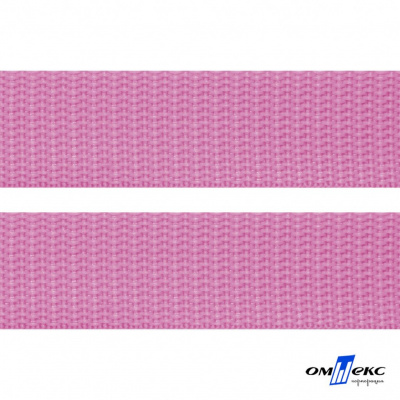 Розовый- цв.513-Текстильная лента-стропа 550 гр/м2 ,100% пэ шир.30 мм (боб.50+/-1 м) - купить в Норильске. Цена: 475.36 руб.