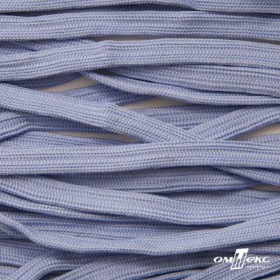 Шнур плетеный (плоский) d-12 мм, (уп.90+/-1м), 100% полиэстер, цв.259 - голубой - купить в Норильске. Цена: 8.62 руб.