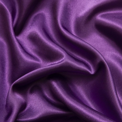 Поли креп-сатин 19-3536, 125 (+/-5) гр/м2, шир.150см, цвет фиолетовый - купить в Норильске. Цена 155.57 руб.