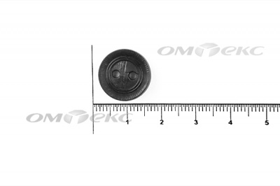 51820/15 мм (2 пр)  черные пуговицы - купить в Норильске. Цена: 0.87 руб.