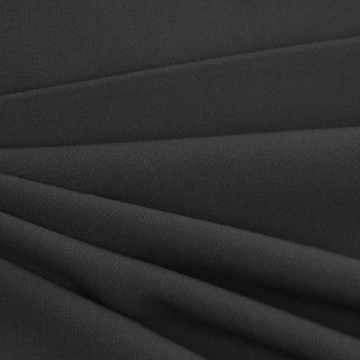 Костюмная ткань "Элис", 220 гр/м2, шир.150 см, цвет чёрный - купить в Норильске. Цена 308 руб.