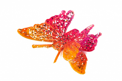 Бабочка декоративная пластиковая #10 - купить в Норильске. Цена: 7.09 руб.