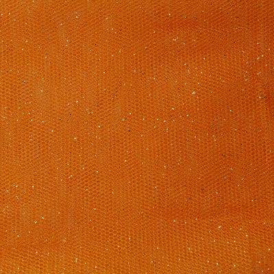 Сетка Глиттер, 24 г/м2, шир.145 см., оранжевый - купить в Норильске. Цена 117.24 руб.