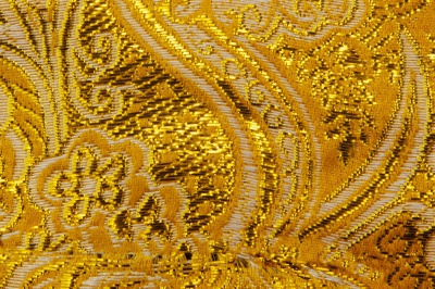 Ткань костюмная жаккард №12, 140 гр/м2, шир.150см, цвет жёлтый - купить в Норильске. Цена 383.29 руб.