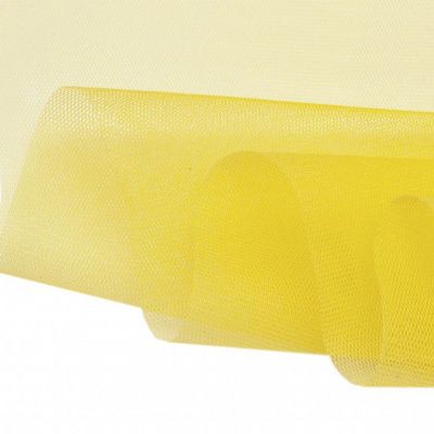 Фатин жесткий 16-68, 22 гр/м2, шир.180см, цвет жёлтый - купить в Норильске. Цена 89.29 руб.