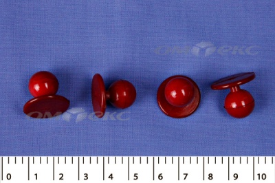 Пуговица поварская "Пукля", 10 мм, цвет красный - купить в Норильске. Цена: 2.28 руб.