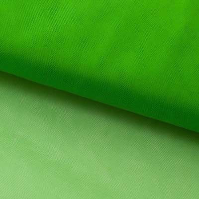 Фатин матовый 16-146, 12 гр/м2, шир.300см, цвет зелёный - купить в Норильске. Цена 112.70 руб.