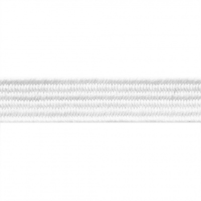 Резиновые нити с текстильным покрытием, шир. 6 мм (182 м/уп), цв.-белый - купить в Норильске. Цена: 705.59 руб.