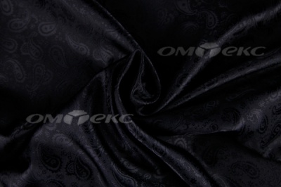 Ткань подкладочная жаккард Р14098, чёрный, 85 г/м2, шир. 150 см, 230T - купить в Норильске. Цена 166.45 руб.