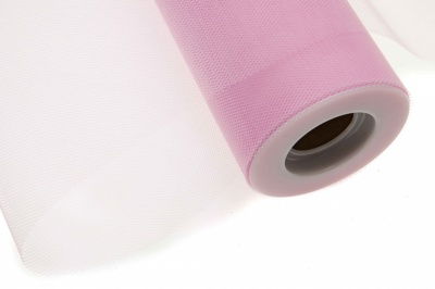 Фатин в шпульках 16-14, 10 гр/м2, шир. 15 см (в нам. 25+/-1 м), цвет розовый - купить в Норильске. Цена: 101.71 руб.