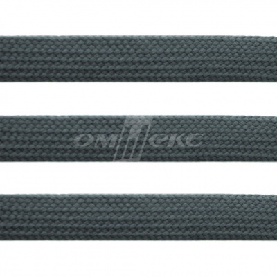 Шнур плетеный (плоский) d-12 мм, (уп.90+/-1м), 100% полиэстер, цв.272 - серый - купить в Норильске. Цена: 8.62 руб.