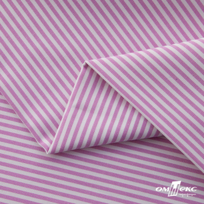Ткань сорочечная Полоска Кенди, 115 г/м2, 58% пэ,42% хл, шир.150 см, цв.1-розовый, (арт.110) - купить в Норильске. Цена 306.69 руб.