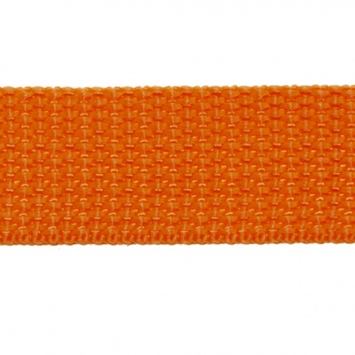 Стропа текстильная, шир. 25 мм (в нам. 50+/-1 ярд), цвет оранжевый - купить в Норильске. Цена: 409.94 руб.
