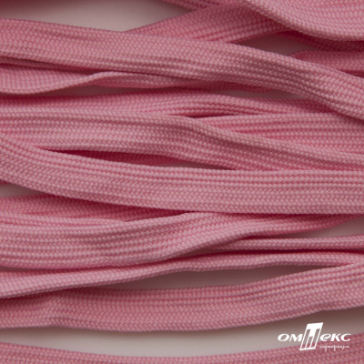 Шнур плетеный (плоский) d-12 мм, (уп.90+/-1м), 100% полиэстер, цв.256 - розовый - купить в Норильске. Цена: 8.62 руб.