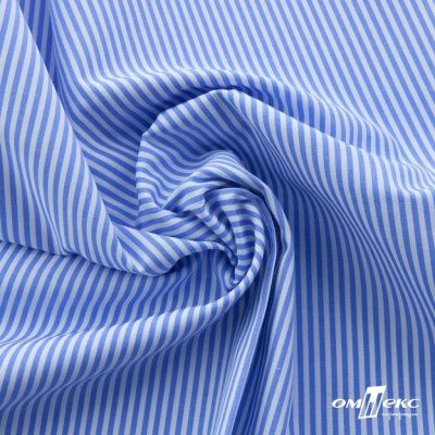 Ткань сорочечная Полоска Кенди, 115 г/м2, 58% пэ,42% хл, шир.150 см, цв.2-голубой, (арт.110) - купить в Норильске. Цена 306.69 руб.