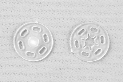 Кнопки пришивные пластиковые 15 мм, блистер 24шт, цв.-прозрачные - купить в Норильске. Цена: 68.79 руб.