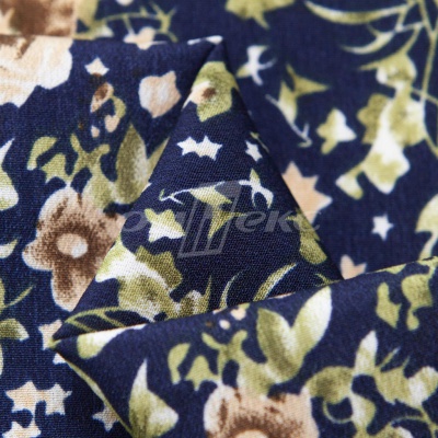 Плательная ткань "Фламенко" 1.1, 80 гр/м2, шир.150 см, принт растительный - купить в Норильске. Цена 241.49 руб.