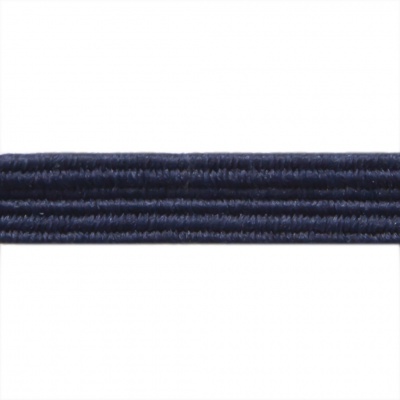 Резиновые нити с текстильным покрытием, шир. 6 мм ( упак.30 м/уп), цв.- 117-т.синий - купить в Норильске. Цена: 152.05 руб.