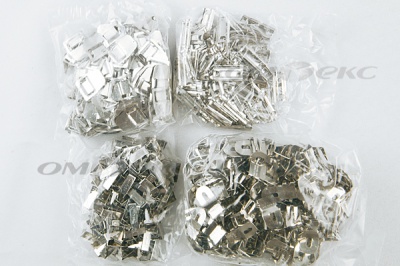 Крючки брючные 4 шипа "Стром" 144 шт. никель - купить в Норильске. Цена: 383.97 руб.