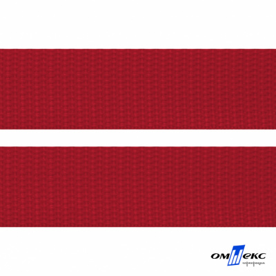Красный- цв.171-Текстильная лента-стропа 550 гр/м2 ,100% пэ шир.40 мм (боб.50+/-1 м) - купить в Норильске. Цена: 637.68 руб.