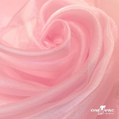Ткань органза, 100% полиэстр, 28г/м2, шир. 150 см, цв. #47 розовая пудра - купить в Норильске. Цена 86.24 руб.