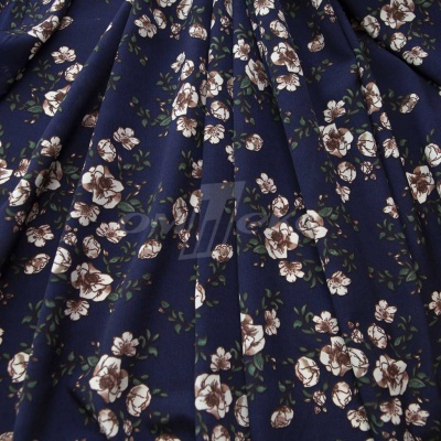 Плательная ткань "Фламенко" 3.2, 80 гр/м2, шир.150 см, принт растительный - купить в Норильске. Цена 239.03 руб.