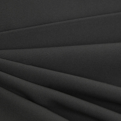 Костюмная ткань "Элис", 200 гр/м2, шир.150см, цвет чёрный - купить в Норильске. Цена 306.20 руб.