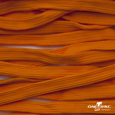 Шнур плетеный (плоский) d-12 мм, (уп.90+/-1м), 100% полиэстер, цв.267 - оранжевый - купить в Норильске. Цена: 8.62 руб.