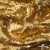 Трикотажное полотно, Сетка с пайетками,188 гр/м2, шир.140 см, цв.-тем.золото (#51) - купить в Норильске. Цена 505.15 руб.