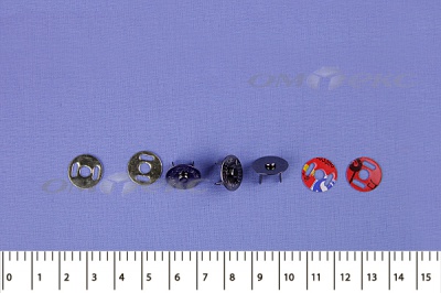 Кнопки магнитные МКМ-02, диам. 18 мм, чёрный никель - купить в Норильске. Цена: 14.49 руб.