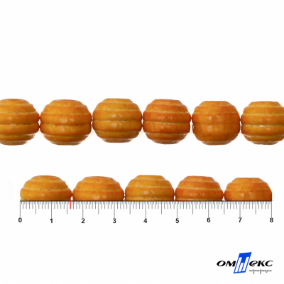 0309-Бусины деревянные "ОмТекс", 16 мм, упак.50+/-3шт, цв.003-оранжевый - купить в Норильске. Цена: 62.22 руб.