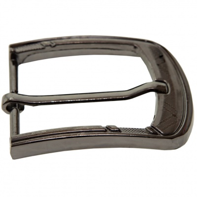 Пряжка металлическая для мужского ремня SC035#3 (шир.ремня 40 мм), цв.-тем.никель - купить в Норильске. Цена: 43.93 руб.