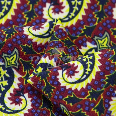Плательная ткань "Фламенко" 14.1, 80 гр/м2, шир.150 см, принт огурцы - купить в Норильске. Цена 241.49 руб.