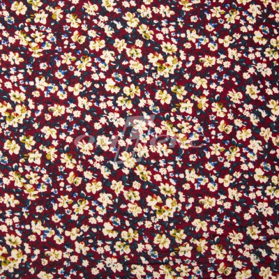 Плательная ткань "Софи" 5.1, 75 гр/м2, шир.150 см, принт растительный - купить в Норильске. Цена 243.96 руб.