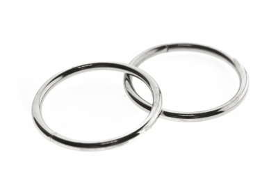 Кольцо металлическое №40 мм, цв.-никель - купить в Норильске. Цена: 4.45 руб.