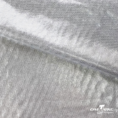 Трикотажное полотно голограмма, шир.140 см, #602 -белый/серебро - купить в Норильске. Цена 385.88 руб.